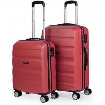 Itaca Elba Juegos De Maletas Rígidas Abs, Color Coral