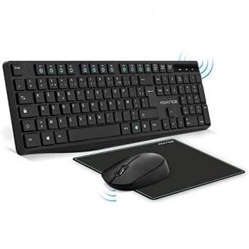 Confezione Triad Advance 3‑in‑1 (Tastiera/Mouse/Tappeto) Elite Wireless Combo Nera