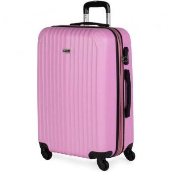 ITACA Maleta De Viaje Rígida 4 Ruedas Mediana T71560 Rosa