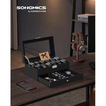 Reloj Guardián: Estuche Premium de 12 Relojes con Tapa Cristalina