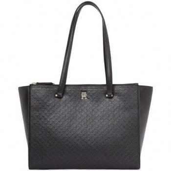 Bolso Tote Azul Marino Monograma Tommy Hilfiger