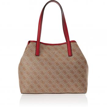 Guess Vikky, Bolso de Mano para Mujer, Marrón (Brown/Bro), 32.5x27x15 Centimeters (W x H x L)