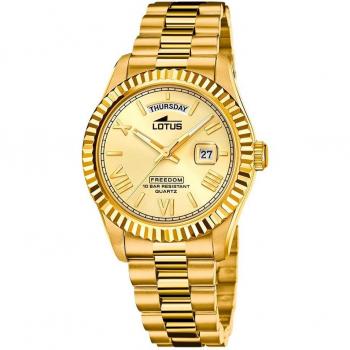 Reloj LOTUS Para Hombre 18857 Freedom Caja de Acero inoxidable 316l Dorado