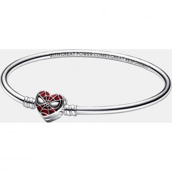 Pulsera Spider‑Man Elegante de Plata Esterlina