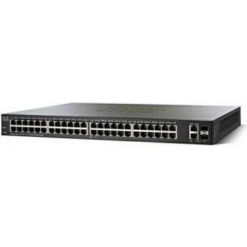 Switch gestito Cisco SF350-48P con 48 porte 10/100 più PoE di 382 W, 4 porte Gigabit Ethernet (GbE) combinate SFP, protezione limitata a vita (SF350-48P-K9-EU)