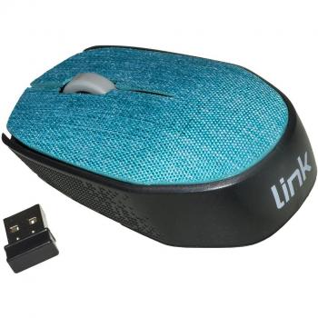 Mouse wireless in tessuto LKMOS08 colore azzurro di Link con ricevitore USB 1000 DPI