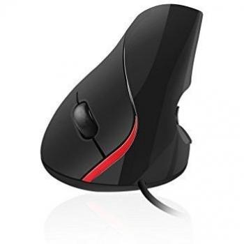 Ewent EW3156 Mouse Ergonomico con Impugnatura Verticale e USB, Sensore Ottico da 1000dpi, Conveniente per migliorare la postura e il comfort durante l'uso del computer