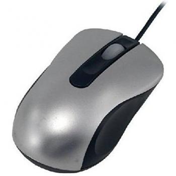 Mouse Ottico USB Cablato MCL Nero e Argento
