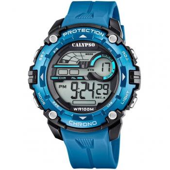 Reloj Calypso K5819/2 digital correa caucho negro azul