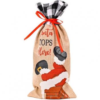 Fundas navideñas para botella de vino Papá Noel