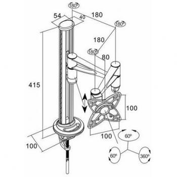 TooQ DB1023TN‑B 75x75mm