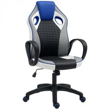 Silla Gaming Homcom PU y Malla Multicolor