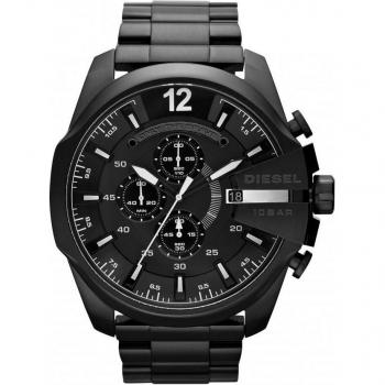 Diesel Reloj Timeframes Mostrador Negro Pulsera de Acero Inoxidable DZ4283