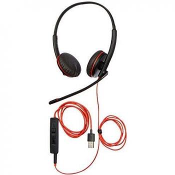 Plantronics Blackwire C3225 Cuffia USB Stereo, Nero