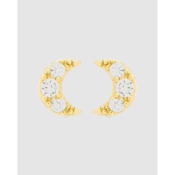 Pendientes Luxenter 'Deseo' en oro amarillo de 18k con circonita brillante