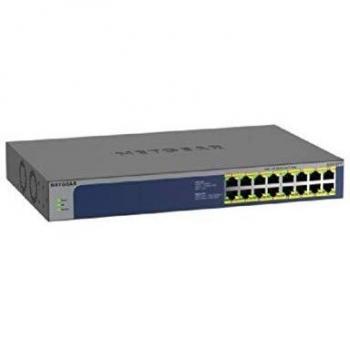 Netgear GS516PP Non-gestito Switch 16 Porte Gigabit Ethernet con Power over Ethernet (PoE) a 260 Watt, Montaggio Desktop/su Rack e Assistenza a Vita ProSAFE