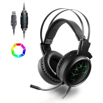 Gaming Headset LED Nera – Bass 7.1 con Microfono USB