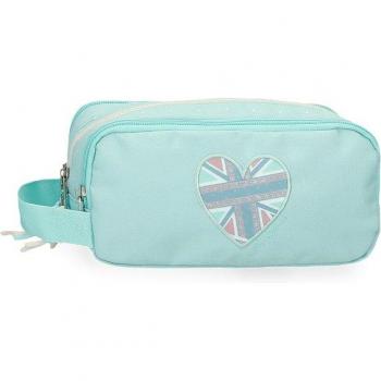 Estuche Pepe Jeans Nerea Tri-Cremallera Turquesa