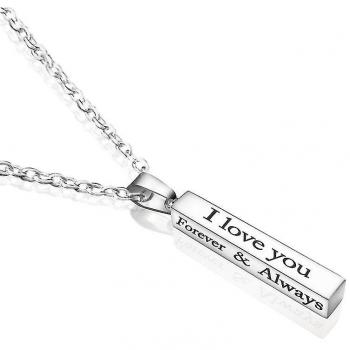 Collar Starlight 'Te Amo Para Siempre' de Acero Inoxidable