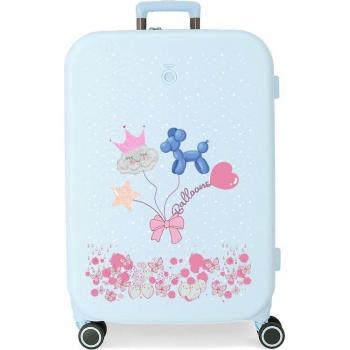 Maleta mediana Enso Balloons rígida 70cm turquesa