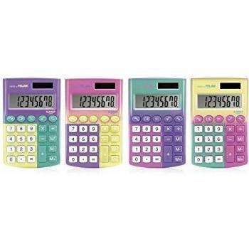 Milan Caja Expositora 12 Calculadoras 8 Dígitos Pocket Sunset