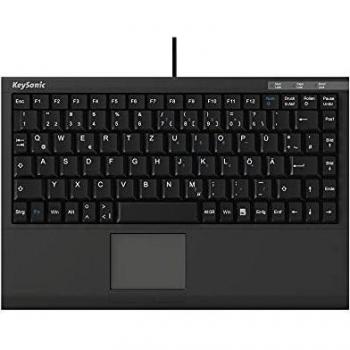 KeySonic ACK‑540U+ con cavo USB QWERTZ nero
