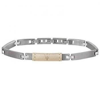 Pulsera Hombre Maserati ICONIC Cuero Acero Inoxidable