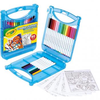 Crayola Maletín de Rotuladores Lavables Supertips 65 Piezas
