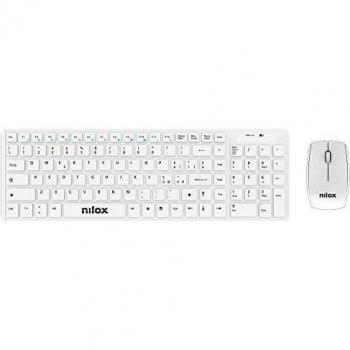 Wireless White Keyboard and Mouse Set