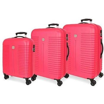 Roll Road India Juego de Maletas Rosa