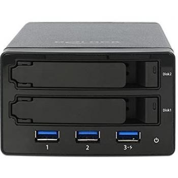 DELOCK Esterno SATA 2×6,35 cm – Hub USB 3.0 + RAID
