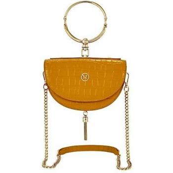 Bolso de hombro Victoria Hyde de cuero genuino media luna