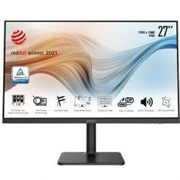 MSI Modern MD271P Monitor 27 Pannello IPS 1920 x 1080, 75Hz, ottimo comfort per gli occhi, stand regolabile in 4 direzioni, montaggio VESA, porte USB Type-C e HDMI