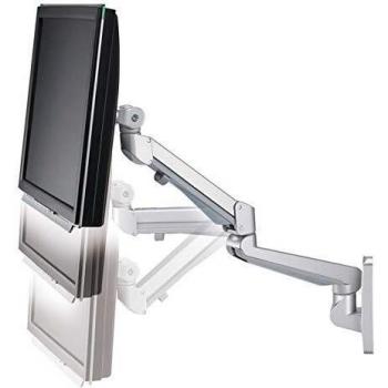 Supporto a Muro per Monitor Inclinabile e Regolabile in Altezza, Ruotabile