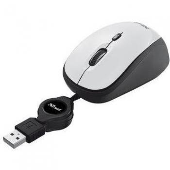 Mouse Retrattile Trust Yvi – Bianco