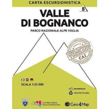 Carta escursionistica valle di Bognanco. Scala 1:25.000. Ediz. italiana, inglese e tedesca. Vol. 8: Domodossola e dintorni.