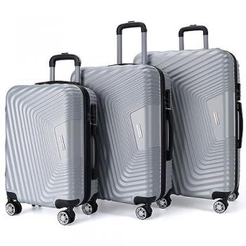 Maletas Vertical Studio Stavanger Set de 3 plata