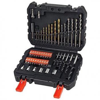 BLACK+DECKER A7188 Set de 50 Piezas con Brocas y Puntas para Atornillar y Taladrar Brocas de Titanio
