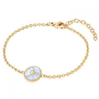 Pulsera Valero Pearl Azul Oro