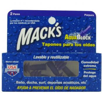 Macks Aquablock tapones para los oídos 2 pares