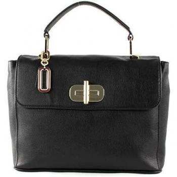 Tommy Hilfiger Bolso Bandolera de Cuero Elevado Mujer Negro
