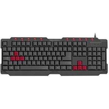 Speedlink FERUS Gaming Keyboard with USB Connectivity, 10 Function Media Keys, Swappable Keys, and Plug & Play in Black