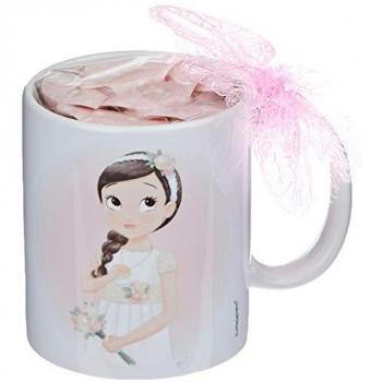Taza de Comunión Infantil “Caramelo y Romance” – Caja con 7 Caramelos
