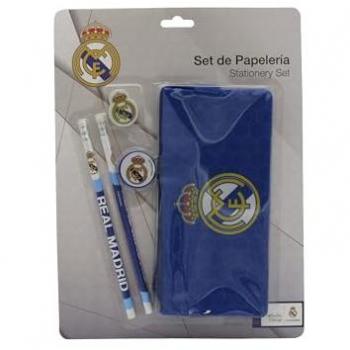 Set de Papelería Real Madrid Portatodo Triple – 5 Piezas (23×31 cm)