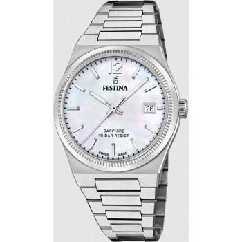 Reloj Festina Swiss F20035 para Mujer Acero Inoxidable Plateado