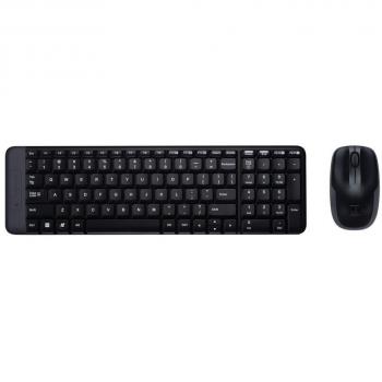 Logitech MK220 Combo Tastiera e Mouse Wireless Compatti per Windows, Layout Spagnolo QWERTY
