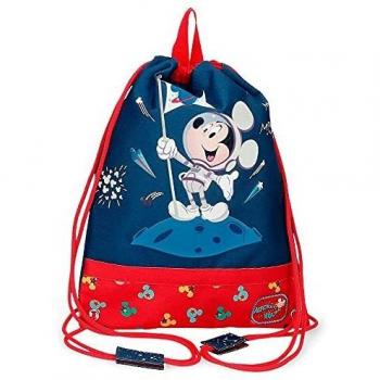 Disney Mickey en la Luna Bolsa de Merienda Azul 27x34 cms Poliéster