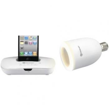 Kentron Soundlite Stereo Casse Wireless Docking Station per iPhone 4/4s, Bianco
