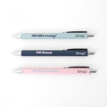 Set de 3 bolígrafos Mr Wonderful para inspirarte