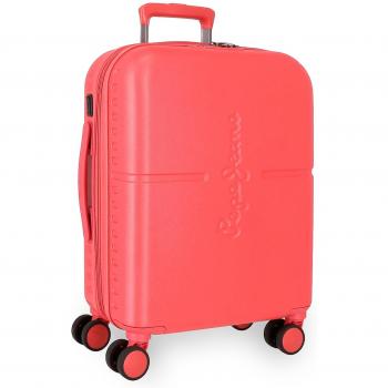 Maleta de cabina Pepe Jeans Highlight coral rígida